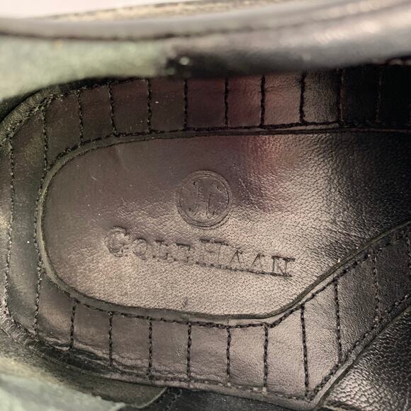 COLE HAAN Size 9.5 Black Contrast Stitch Leather Lace-Up Shoes main image 8